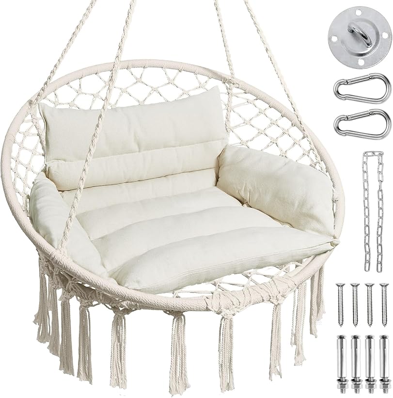 Rio Hammock Chair Macrame Comfortable Capacity